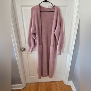Fashion Nova Soft Pink Longline Cardigan